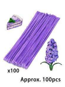 Bộ dụng cụ thủ công 312 chi tiết gồm thân hoa mềm màu tím, chất tẩy rửa dạng ống, bộ làm hoa DIY - Ba màu tím chuyển sắc bao gồm thân hoa, nhị hoa và ruy băng, thích hợp cho các dự án thủ công DIY, thiết kế hoa và các dự án sáng tạo. - Màu tím - Xem 11