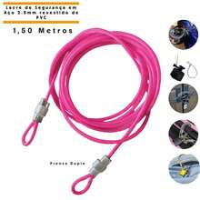 3.2mm Steel Security Seal Coated In PVC - Luggage Bag Strobe Bicycle Helmet General Use - 粉色 - 查看 5