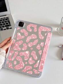 亮粉色豹纹双面亚克力透明水晶平板电脑保护套。适用于 11(2025/10.9)/Air 4/5/6/7(2025/10.2)/Pro 11/10th/9.7/10.5 以及 Galaxy Tab 系列。具备睡眠/唤醒功能和多角度可折叠支架。提供完美的日常保护,时尚简约的豹纹图案使其成为一份绝佳的节日礼物。 - 彩色 - 查看 8