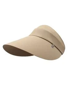 1 chiếc mũ chống nắng mùa hè nữ vành rộng đính nơ dễ thương, mũ đi biển bằng rơm thoáng khí, mũ xô du lịch ngoài trời, thiết kế vành rộng hơn giúp che nắng tốt hơn - Nhiều màu - Xem 8
