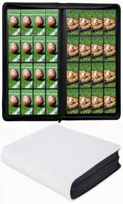 Trading Card Binder 16 Pocket, 1000+ Pockets Ringless PU Cover Card Collection Binder, Double Sided Card Binder Collector Album, Card Folder For MTG, TCG, Sports Cards, Game Cards - ColorF - View 1