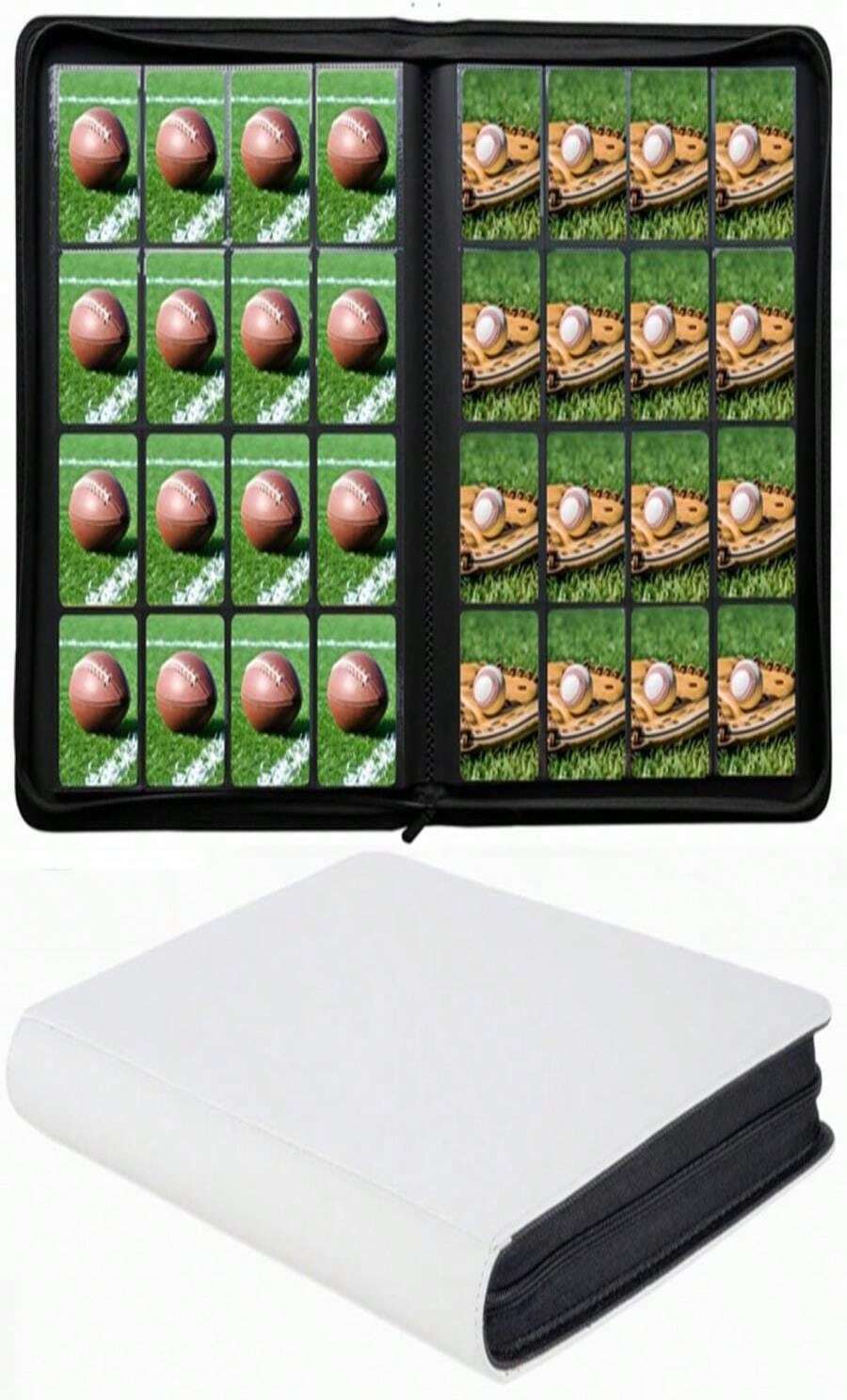 Trading Card Binder 16 Pocket, 1000+ Pockets Ringless PU Cover Card Collection Binder, Double Sided Card Binder Collector Album, Card Folder For MTG, TCG, Sports Cards, Game Cards - ColorF - View 1