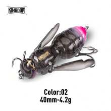 KINGDOM 1pc Wasp Crawl Bait 4.2g 40mm 6.6g 48mm Floating Fishing Lure, Bionic Design, Hard Bait For Bass, Pike, Trout, During Noise Attract Fish, Easy To Create Big Water Splash, Floating Lure For Freshwater & Saltwater Fishing - Multicolor - View 8