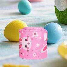 Cinta con tema de Pascua, diseño de conejo, huevo y zanahoria de primavera para envolver regalos y decoración del hogar - rosa - Ver 5