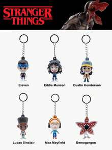 1pc Netflix Official Licensed Character Keychain Pendant, Durable PVC Material, Cool Car Interior Decoration, Bag Charm, Car Backpack Ornament, Perfect Surprise Gift For Netflix Fans - Multicolor - View 6