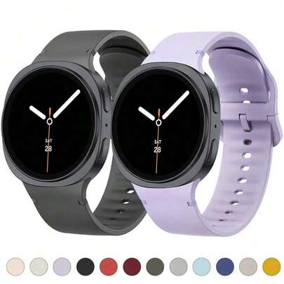 Original Silicone Compatible With Samsung Galaxy Watch 8 Strap 44mm 40mm Sport Bracelet For Galaxy Watch 8 Classic Band 46mm