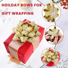 YUJUN 23PCS Christmas Gift Bows Decoration Set Xmas Pull Paper Present Bows Assortment With Gift Ribbons Wrapping Bows For Christmas New Year Wedding Decoration(Red Blue) - Red & Blue - View 4