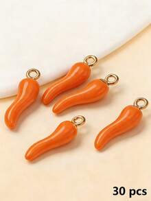[Quantity] Pcs Vivid Multicolor 3D Red Chili Pendant, Suitable For DIY Earrings, Necklace, Bracelet And Keychain - Spicy Style Jewelry Making Accessories, Jewelry Making Charm - Chili - View 45