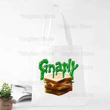 KATSEYE Gnarly Picnic Bag Print Original Design White Unisex Fashion Travel Canvas Bags - P - 查看 6