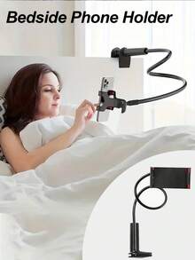 Giá đỡ điện thoại để bàn dạng cổ thiên nga có thể điều chỉnh 360°, kẹp linh hoạt dùng cho bàn làm việc hoặc giường ngủ, tương thích với mọi loại điện thoại. - nhiều màu - Xem 2