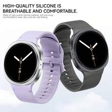原装硅胶表带，兼容三星 Galaxy Watch 8 44mm/40mm 运动表带，也适用于 Galaxy Watch 8 经典款 46mm 表带 - 22mm - 查看 4