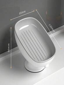 2pcs Soap Box, Household Soap Dish, Wall-Mounted Drainless, No Water Accumulation, Suction Cup Bathroom Organizer, Simple Style Creative New Design Bathroom Accessories Bathroom Tools - Soap Box - View 5