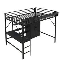 Kids Bed Frames, Headboards & Footboards - Black + MDF+Metal - View 9