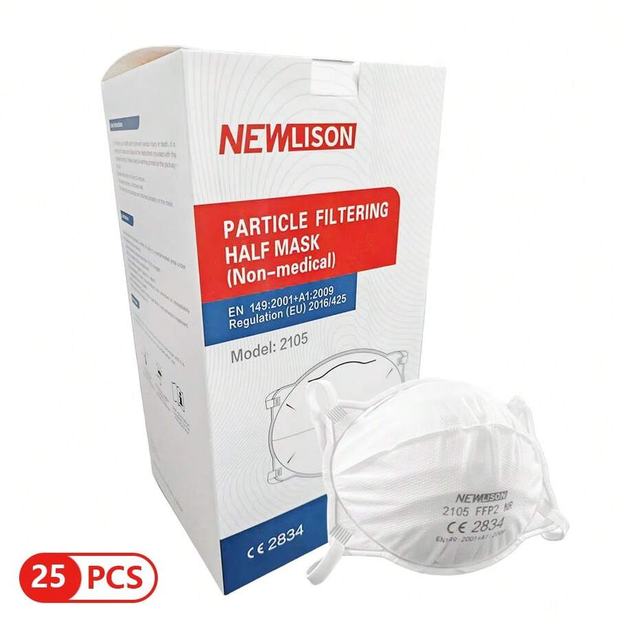 25PCS FFP2 Cup Type Mask Facial Protective Mask CE Certified PM2.5 Sanitary Mask Respiratory Protective Mask - A - View 1