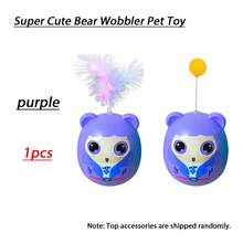 Interactive Cat Toy - Cute Bear Design - Automatic Swinging Cat Teaser, Stress Relief & Interactive Fun - Keep Cats Entertained, Overcome Boredom - Self-Play Cat Toy - Multicolor - View 10