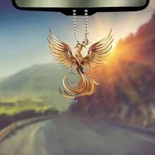 1 Chinese-Style Auspicious Ornament - Phoenix Theme Car Pendant, Keychain Accessory Pendant | Christmas Gift/Exquisite Keychain/Car Hanging Decoration - 1pc - View 1