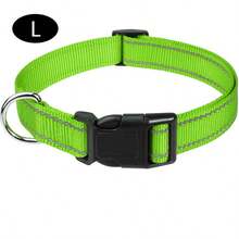 1pc Reflective Adjustable Dog Collar, Thin Nylon Webbing And Quick Release Plastic Buckle, Adjustable Nylon Collar Suitable For Small, Medium, Large Dogs, Walking & Training - Mint Green - View 17