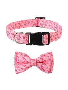 1pc Valentine's Day Pet Collar With Detachable Bow Tie, Suitable For Small, Medium And Large Pets - Multicolor - View 8