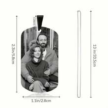 2 Pieces Customized Keychains And Necklaces With Pictures, Customizable Couple Keychain Necklaces, Customized And Personalized Gifts For Women, Valentine's Day, Holiday Gifts, Father's Day Gifts - Multicolor - View 6