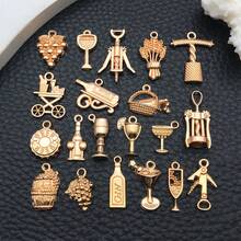 20/100pcs Alloy Wine Charms Champagne Cocktail Goblet Charms Wine Alcohol Charms For Jewelry Making Bracelets - One Size - View 17