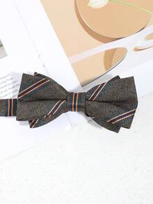 1 pieza Corbata de moño elegante y de moda con rayas para hombre, adecuada para negocios, banquetes, fiestas, bodas, trajes y vestimenta formal - A - Ver 12