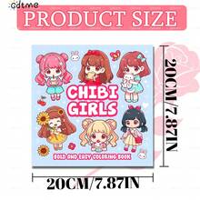 GDTME Chibi Girls Kawaii Coloring Book, Sweet Line Art With Bubble Tea, Cats, Sunflowers And Cupcakes For Kids & Adults. Ideal Gifts For Holidays, Back-To-School And Birthdays, Perfect Cozy Bedroom Decor To Ease Daily Stresse - Girl 5 - View 10