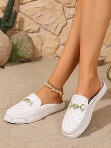 Women's Slip-On Loafers For Commuting And Work, Comfortable - White - View 5
