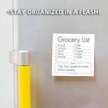Grocery List Notepads For Fridge 4 Pack/200 Sheets 3x3 Sticky Notes Set, High-Adhesive  Pads For Check List Notebooks For Journal Office Schoolsss Home, Bulk Stationery Gift - 購物清單 - 查看 7