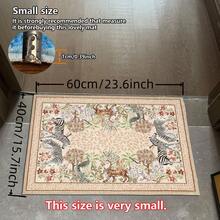 Washable Zebra Pattern Gray-Brown Doormat, Kitchen Rug, Bathroom Mat, Area Decorative Carpet, Washable Small Rug, Suitable For Entryway, Jungle Adventure Forest Animal Print Indoor Carpet, Non-Slip Retro Style, Applicable For Kitchen, Entryway, Bathroom, Bedroom - Woodland Animals - View 15
