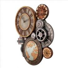 Gears of Time Steampunk Reloj de Pared Escultura Mediano a Todo Color-B031 - L - Ver 4