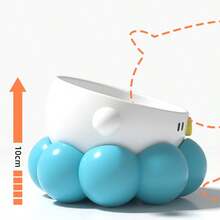 Ceramic Pet Bowl Set, Universal Anti-Slip Cat Dog Food Bowl, Slanted Neck-Protecting Bowl, Detachable & Deepened Anti-Splash Bowl - 300ml - View 4