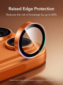 3PCS Orange Eagle Eye Phone Camera Lens Protective Films, Compatible With IPhone 17/17 Pro/17 Pro Max, Scratch/Collision/Fingerprint Resistant - Orange - View 4