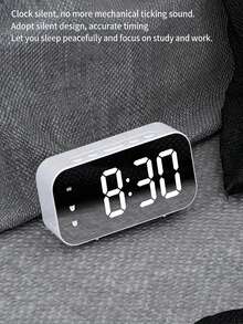 1pc LED Minimalist Alarm Clock, Student Clock, Temperature Display, USB Powered Or Battery Operated (Batteries Not Included) - 1PC - View 10