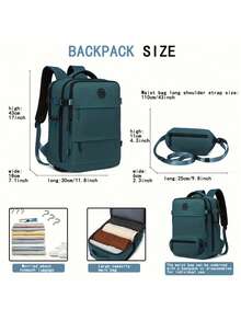 Two Pieces Backpack, Waist Bag, Men's Large Capacity Lightweight Travel Bag, Business Travel Carry On Luggage Bag, Hiking Backpack, High School And College Students' Back To School Backpack, Suitable For Men And Women's Multifunctional Backpacks - Multicolor - View 4