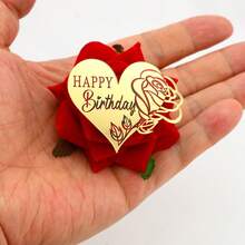 10/20 peças de decoração para cupcakes em acrílico espelhado dourado com borboleta, rosa, coração e círculo, tema "Feliz Aniversário" - Ideal para o Dia das Mães e Dia dos Pais. Também disponível para decoração de bolos, doces e outras sobremesas. - Multicolorido - Ver 8