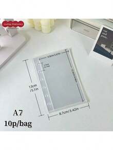 1本A6/A7可移除浮雕水晶3D泡泡贴纸相册，贴纸书，内页可撕，兼容3D贴纸，PP材质内页，透明内页替换装，K-Pop照片卡收纳，DIY贴纸笔记本，计划本，剪贴簿，学校及办公用品 - 彩色 - 查看 11