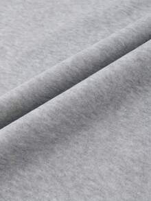 Plus Size Men's Casual Solid Color Zipper Pocket Hoodie Sweatshirt, Suitable For Street, Outdoor, And Daily Versatile Wear - Grey - View 4