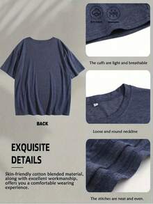 Hippie Soul Boho Floral Print T-Shirt | Retro Inspired Graphic Tee For Festival & Everyday Wear | Comfortable Cotton Blend, Relaxed Fit - Màu xanh hải quân - Xem 4