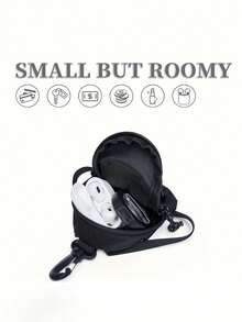 Customizable Mini Keychain Coin Pouch And Earphone Case - Lightweight Oxford Fabric Earphone And Backpack Keychain, Breathable Design, Perfect For Gifts And Bag Accessories - Multicolor - View 2