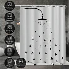 It's Raining Love Shower Curtain - Funny Shower Curtain, Cute Shower Curtain, Lovely Shower Curtain - C - View 3