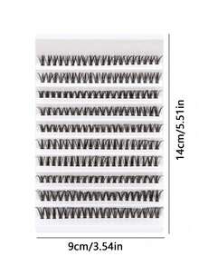 120 Clusters Eyelashes, 30D Single Length Individual False Eyelashes With Full Curling And Natural Looking - Black - View 2