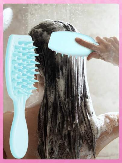 3件套头皮按摩刷，长柄洗发刷，用于头皮按摩和深层清洁，淋浴刷，洗发刷，头皮刷，SPA，放松头皮刷，头皮按摩梳，沐浴露，清洁护理，止痒刷，梳子，美发工具，美发产品及配件，返校用品，旅行度假必备