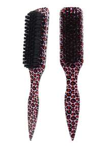 4件套尖尾胡须刷套装，男士复古造型油刷，喷雾瓶，胡须刷，用于打造光滑马尾辫和抚平碎发的后梳发刷，边缘控制 - 带宽尖尾的倒梳和蓬松发刷，用于分区和分缝 - 多色 - 查看 19