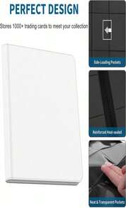 Trading Card Binder 16 Pocket, 1000+ Pockets Ringless PU Cover Card Collection Binder, Double Sided Card Binder Collector Album, Card Folder For MTG, TCG, Sports Cards, Game Cards - ColorF - View 3