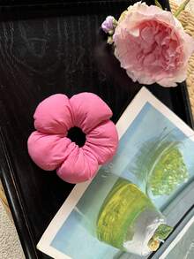 3-Pack 3D Five Petal Flower Hair Scrunchies, High Elasticity Non-Damaging, Cute For Girls And Commute Hair Styling - Multicolor - View 11