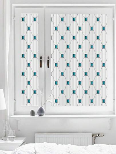  1 Roll 3D Rainbow Window Film, Privacy Window Tint, Colored Glass Window Film, Suitable For Home, Bathroom, Office Windows, Static Cling Window Film