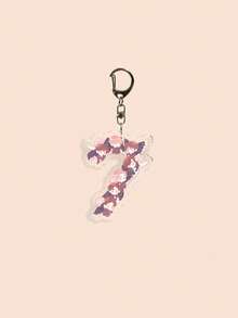 1pc Acrylic Keychain, V Layover Boy With L UV Seven A-Share, St Black Swan, K-Pop Number 7 Album Seven Bagcharm; Best Choice For Fans; Creative K-Pop Lover Campus Cartoon Christmas Gift - Multicolor - View 5