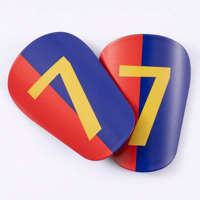 1 par de plantillas de entrenamiento de fútbol mini de talla 7 en rojo y azul, resistentes al desgaste y duraderas, sin electricidad, reutilizables, cómodas para estudiantes, actividades al aire libre, partidos y entrenamientos