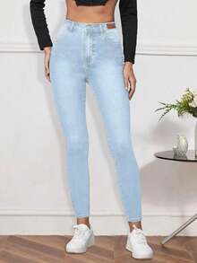 Quần jeans nữ ôm sát, có túi, gợi cảm, dáng slim fit, phong cách thường ngày, thích hợp cho mùa xuân. - Rửa nhẹ - Xem 6