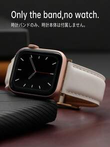 女士白色真皮舒适柔软经典表带，兼容 Ultra 3 2 1 系列 S11 S10 S9 S8 S7 S6 S5 S4 S3 S2 S1，尺寸：38mm 40mm 41mm 42mm 44mm 45mm 46mm 49mm，全新全球热门 Apple 智能手表配件表带 - 白色 - 查看 3